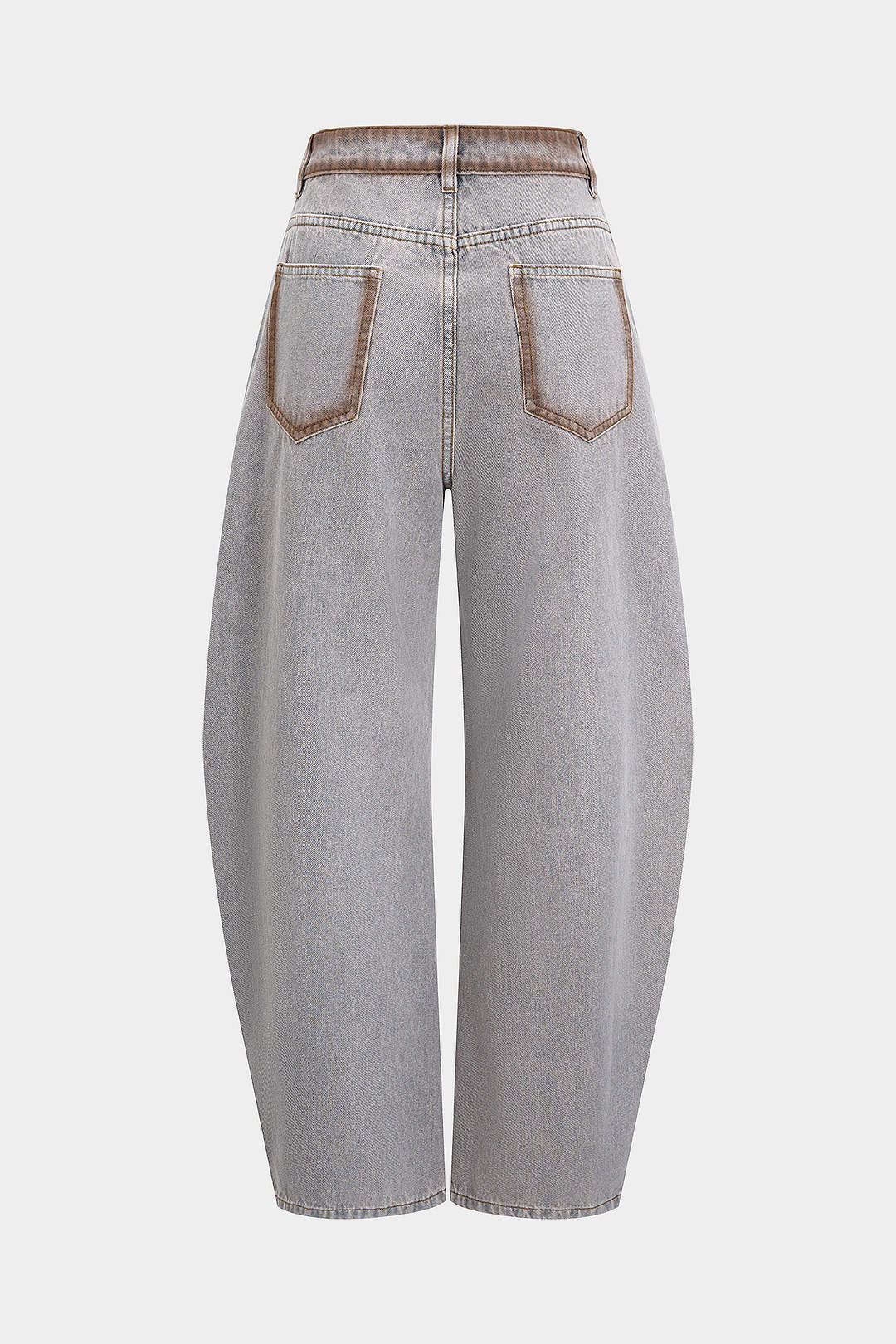 Denim Stitching Washed Pocket Jeans - Flockneti