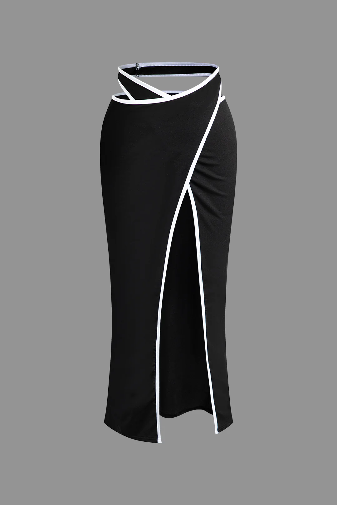 Contrast Crossed Asymmetrical Cover Up - Flockneti