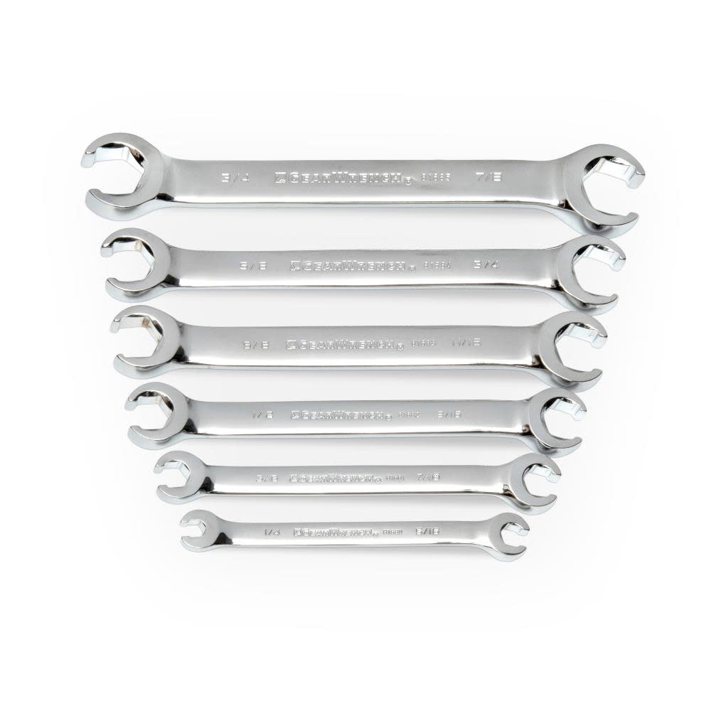 GEARWRENCH Flare Nut Wrench Set 6 Pc. SAE - Flockneti