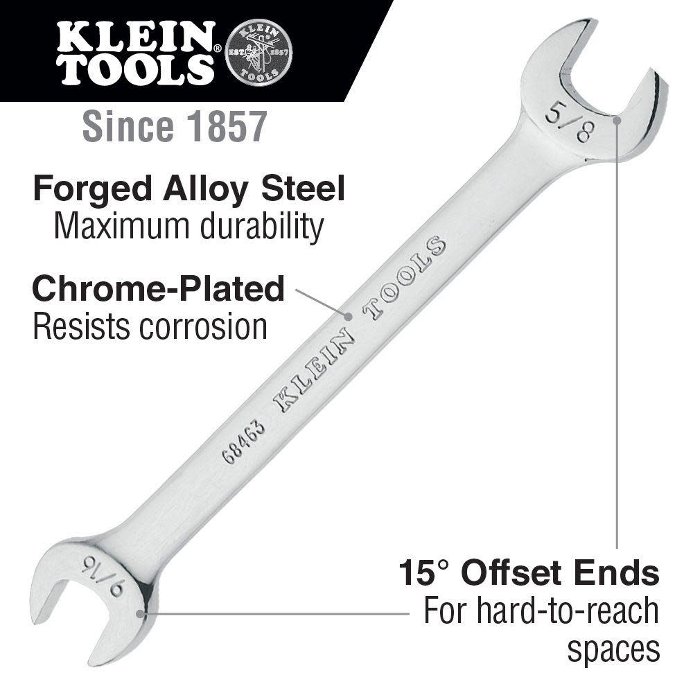 Klein Tools Open-End Wrench 1/2″ 9/16″ Ends - Flockneti