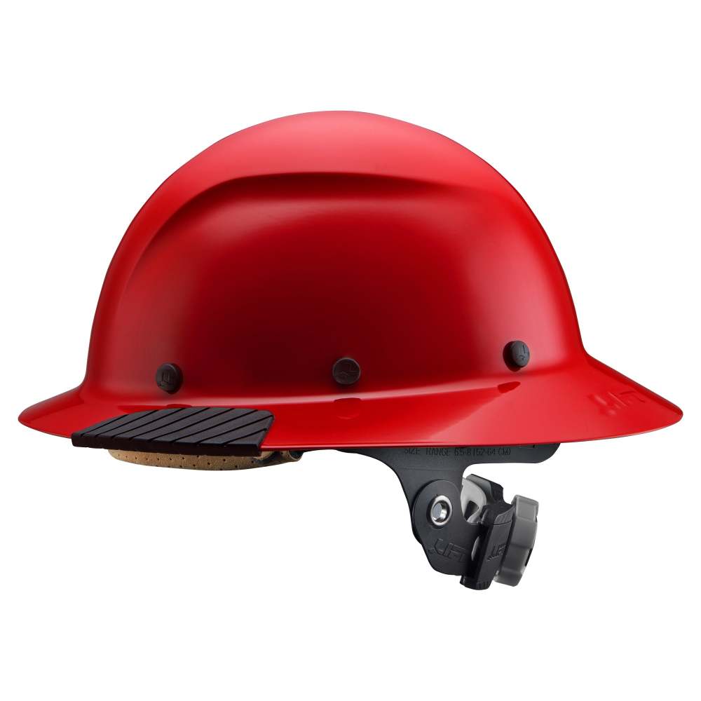 Lift Safety Hard Hat DAX Red Fiber Resin Full Brim - Flockneti