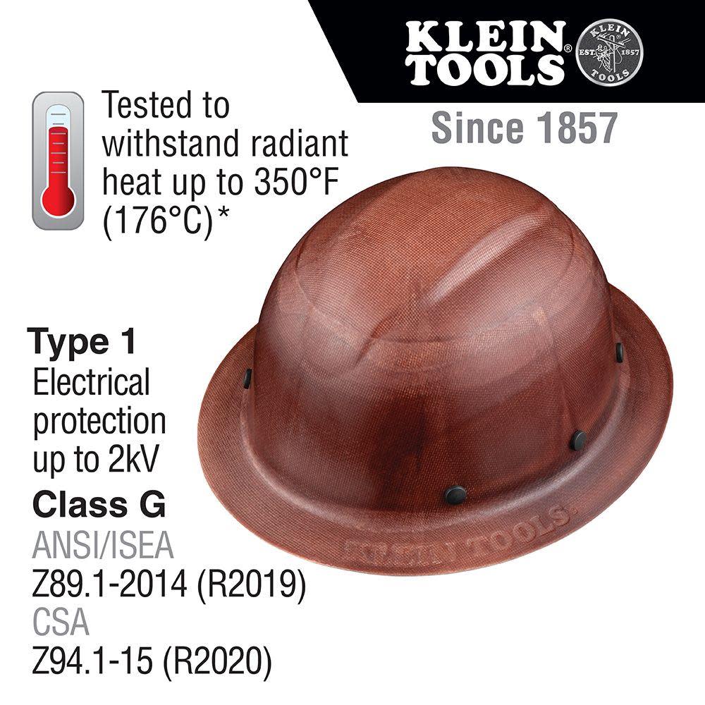 Klein Tools High Temp Full Brim Hard Hat - Flockneti