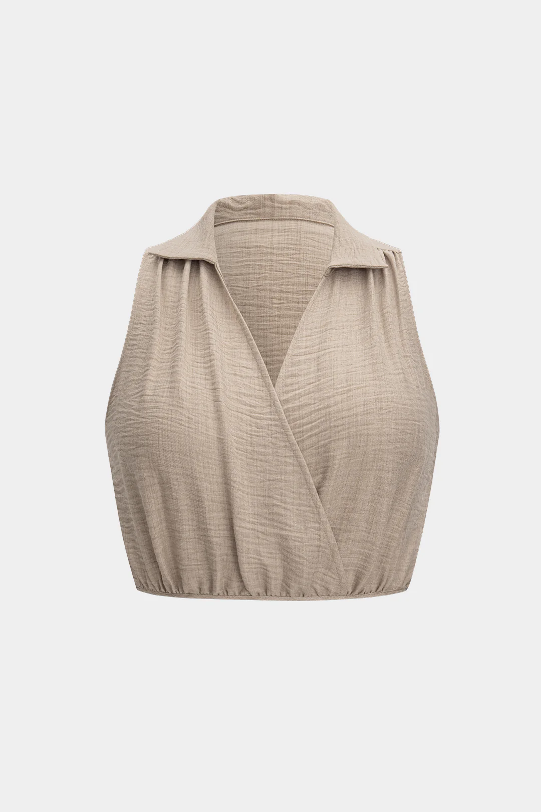 Plus Size Crossed Tie Shirt - Flockneti