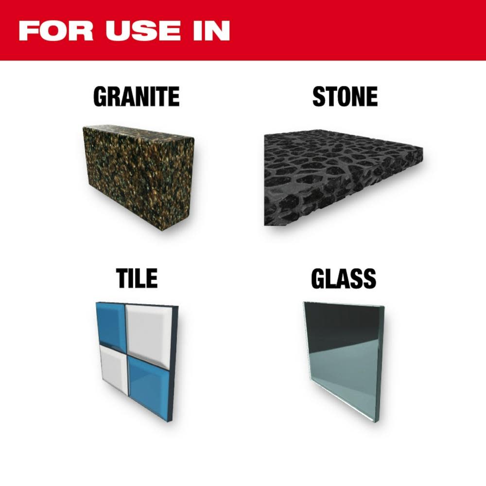 Milwaukee 4 pc Tile and Natural Stone Bit Set - Flockneti