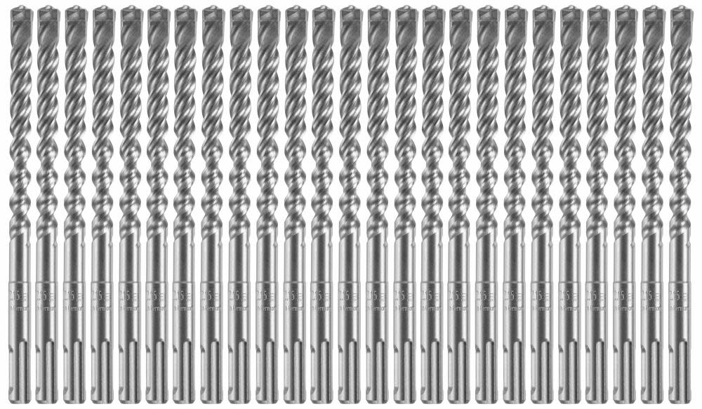 Bosch 25 pc. 3/8 In. x 4 In. x 6 In. SDS-plus Bulldog Xtreme Carbide Rotary Hammer Drill Bits - Flockneti