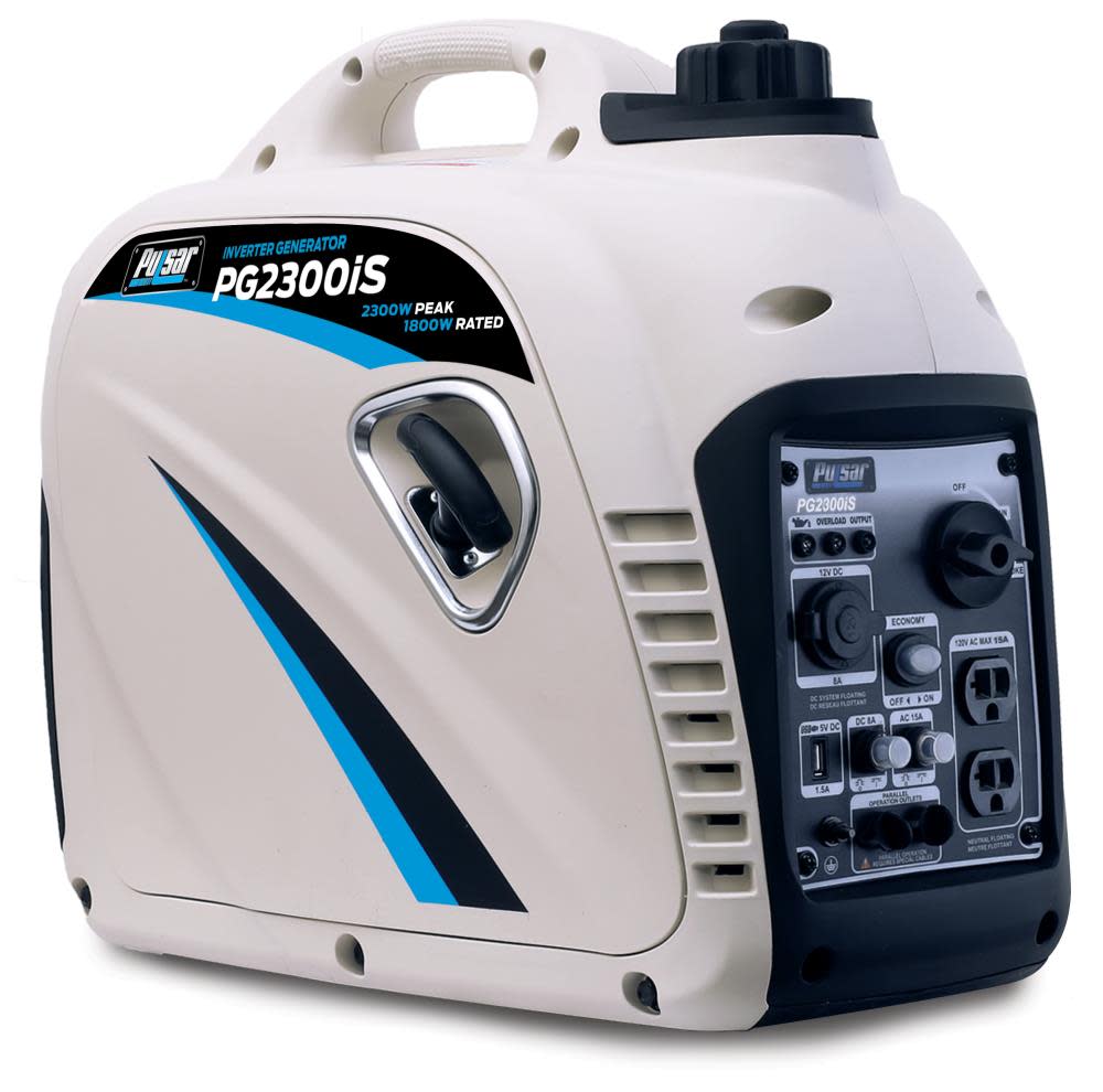 Pulsar Products 2300-Watt/1800-Watt Gasoline Powered Recoil Start Inverter Generator with CARB Compliant 80CC Ducar Engine - Flockneti