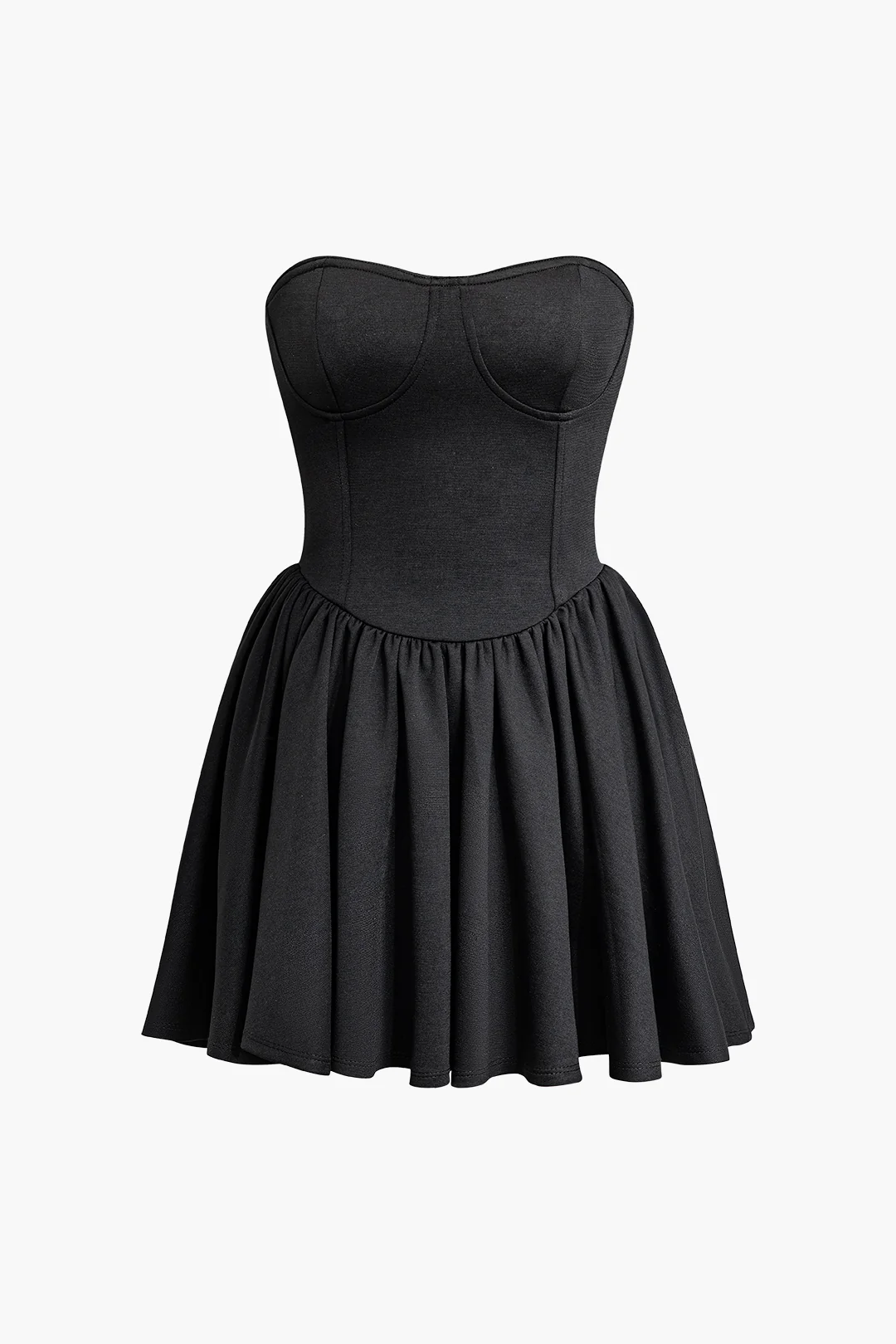Solid Ruched Sleeveless Mini Dress - Flockneti