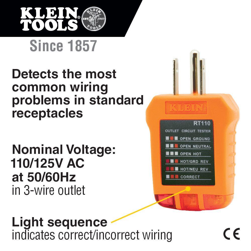 Klein Tools Receptacle Tester - Flockneti