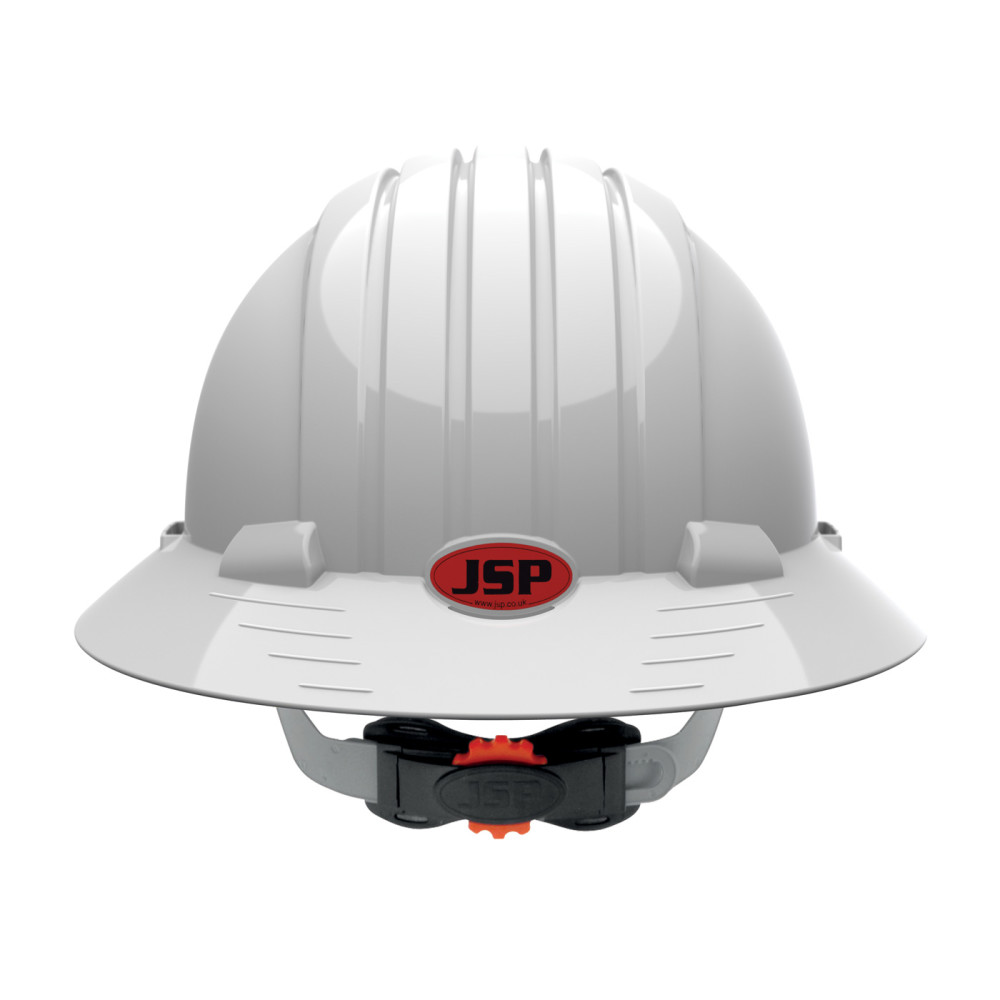 Protective Industrial Products Evolution Deluxe 6161 Hard Hat White Full Brim - Flockneti