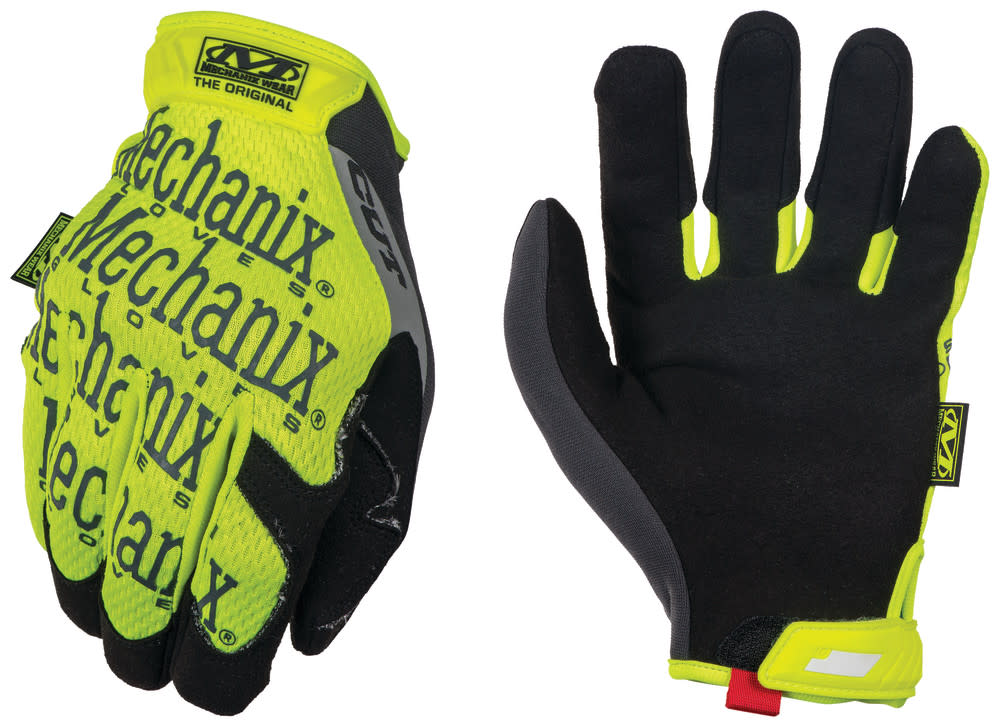 Mechanix Wear The Original Hi-Viz E5 Cut Resistant Gloves Medium - Flockneti