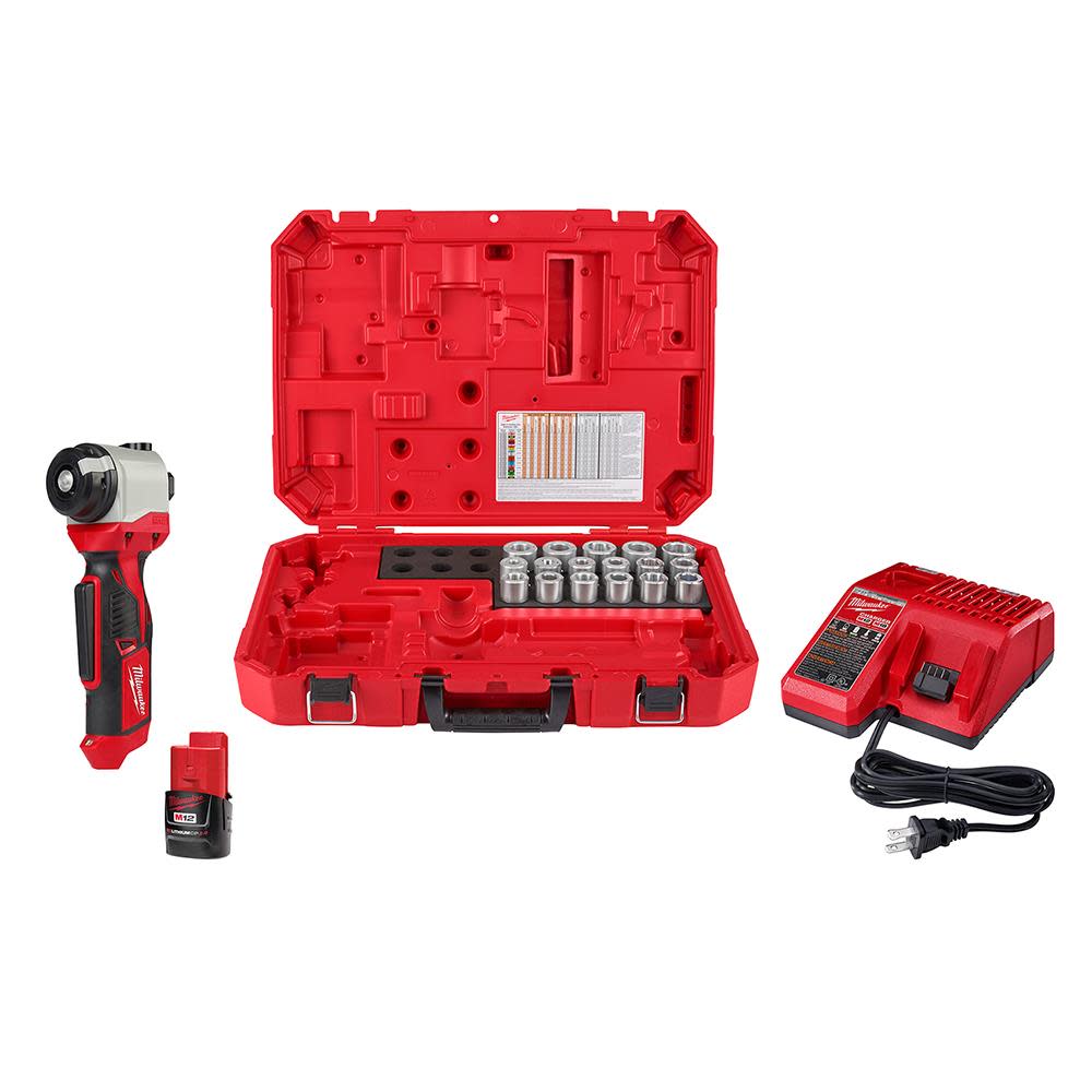 Milwaukee M12 Cable Stripper Kit with 17 Cu THHN / XHHW Bushings - Flockneti