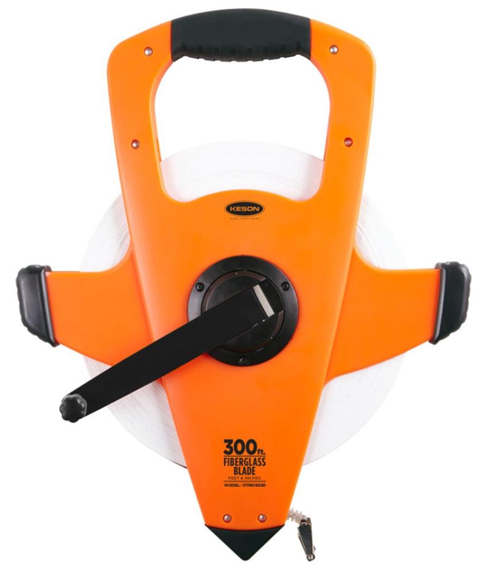 Keson 300 ft. Open Reel Fiberglass Tape Measure SAE - Flockneti