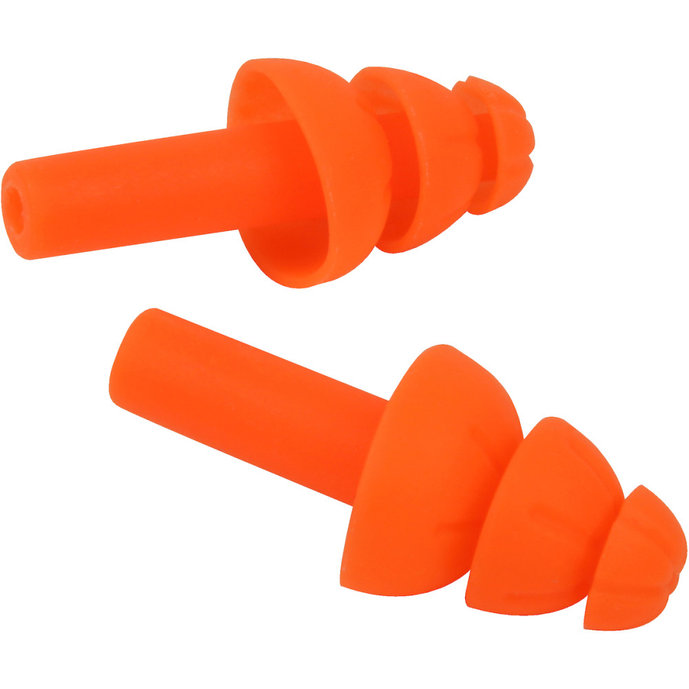 Protective Industrial Products Ear Plug Orange Reusable TPE 3 Flange Uncorded - Flockneti