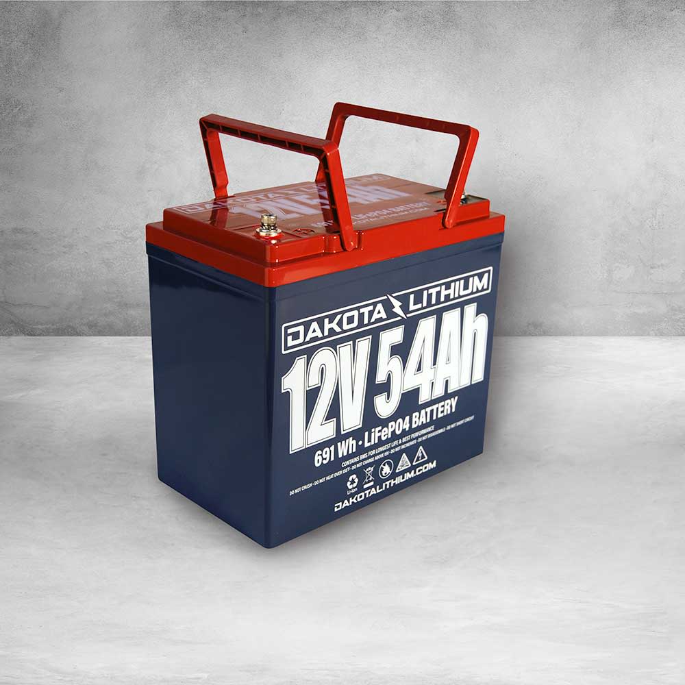Dakota Lithium Battery with Charger 12V 54Ah Deep Cycle LifePO4 - Flockneti