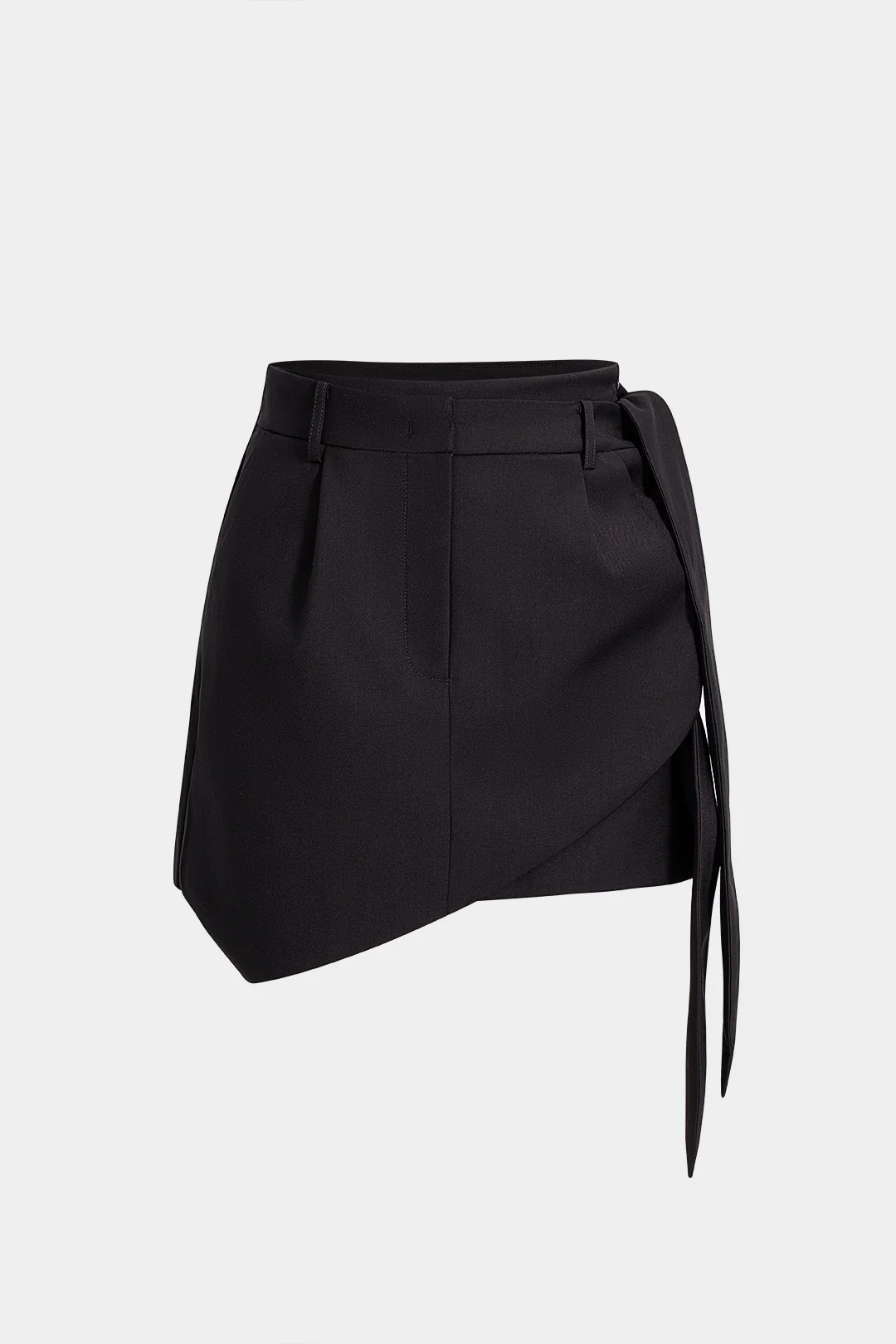 Zipper Tie-Up Mini Skirt - Flockneti
