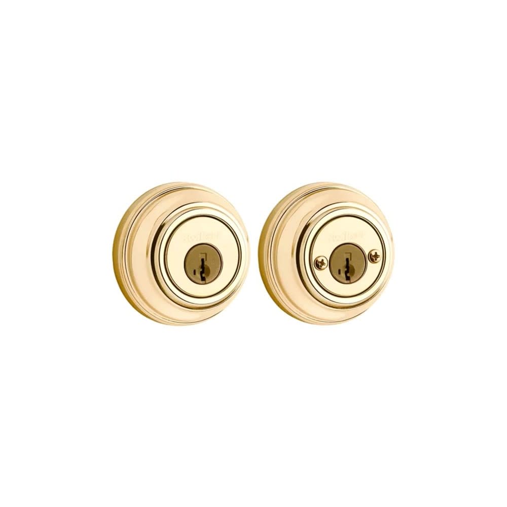 Kwikset Polished Brass Keyed Entry Double Cylinder Door Deadbolt - Flockneti