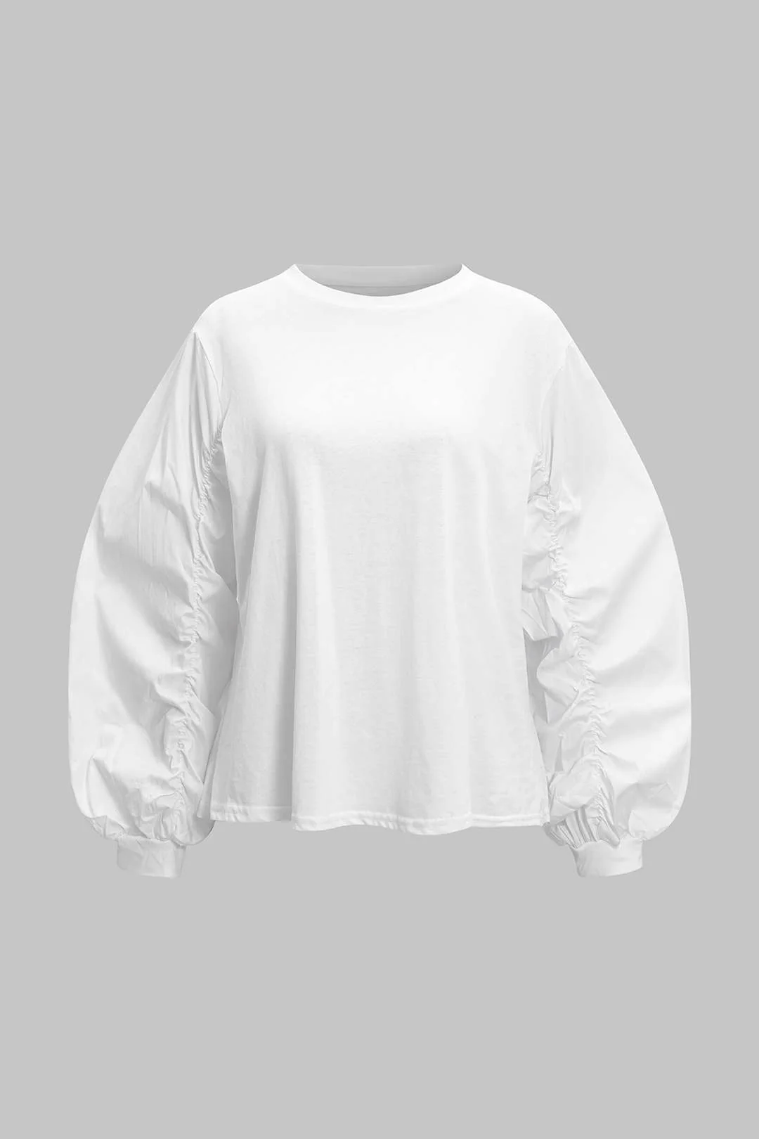 Round Neck Long-Sleeve Top - Flockneti
