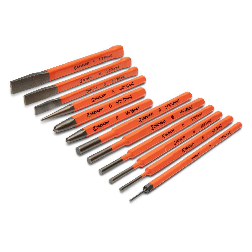 Crescent Punch & Chisel Set 12pc - Flockneti