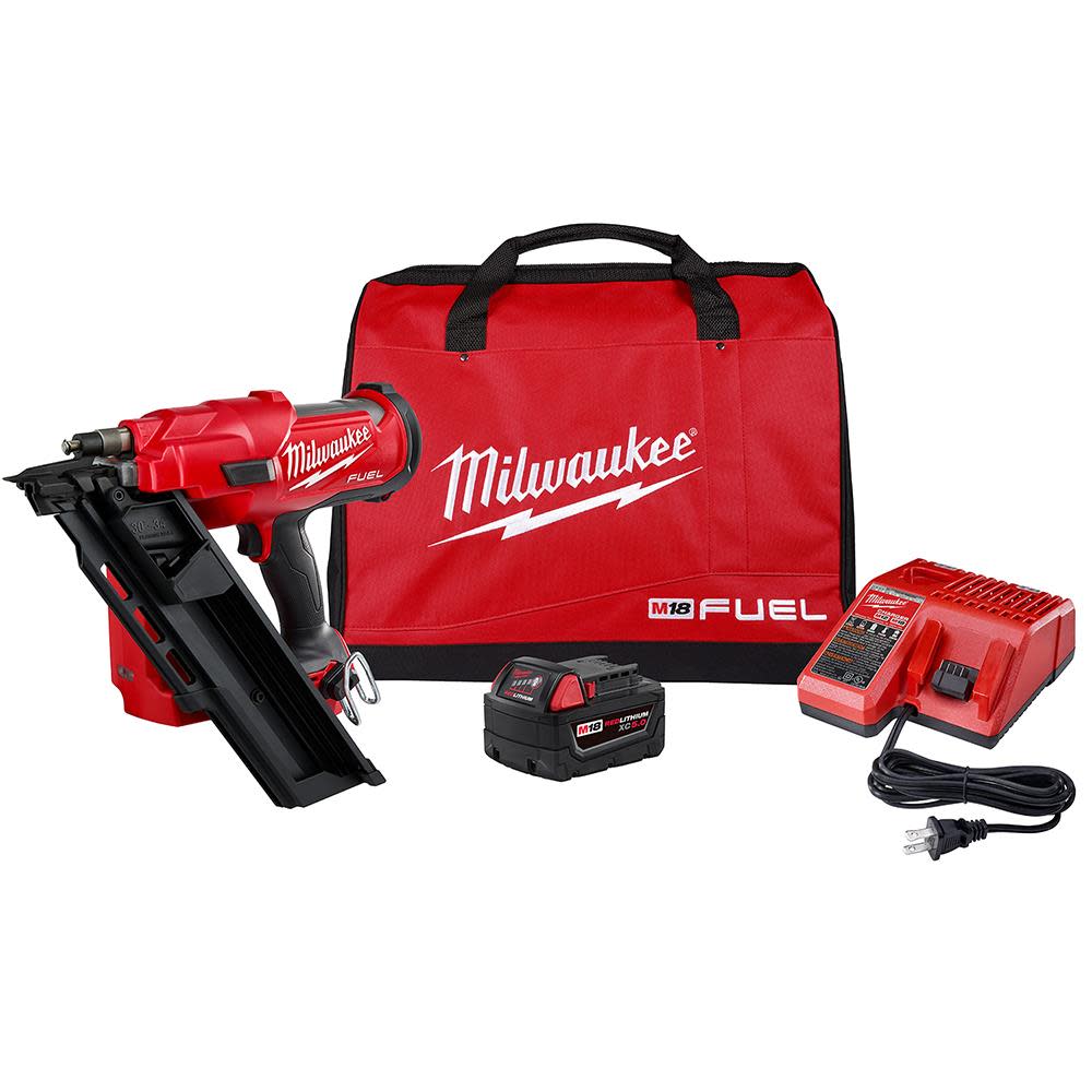 Milwaukee M18 FUEL 30 Degree Framing Nailer Kit - Flockneti