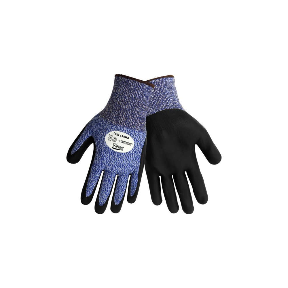 Global Glove Large Cut Resistant Nitrile Palm Dipped Gloves - Flockneti