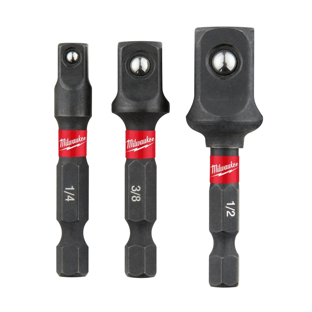 Milwaukee SHOCKWAVE Hex Shank Socket Adapter Set - Flockneti