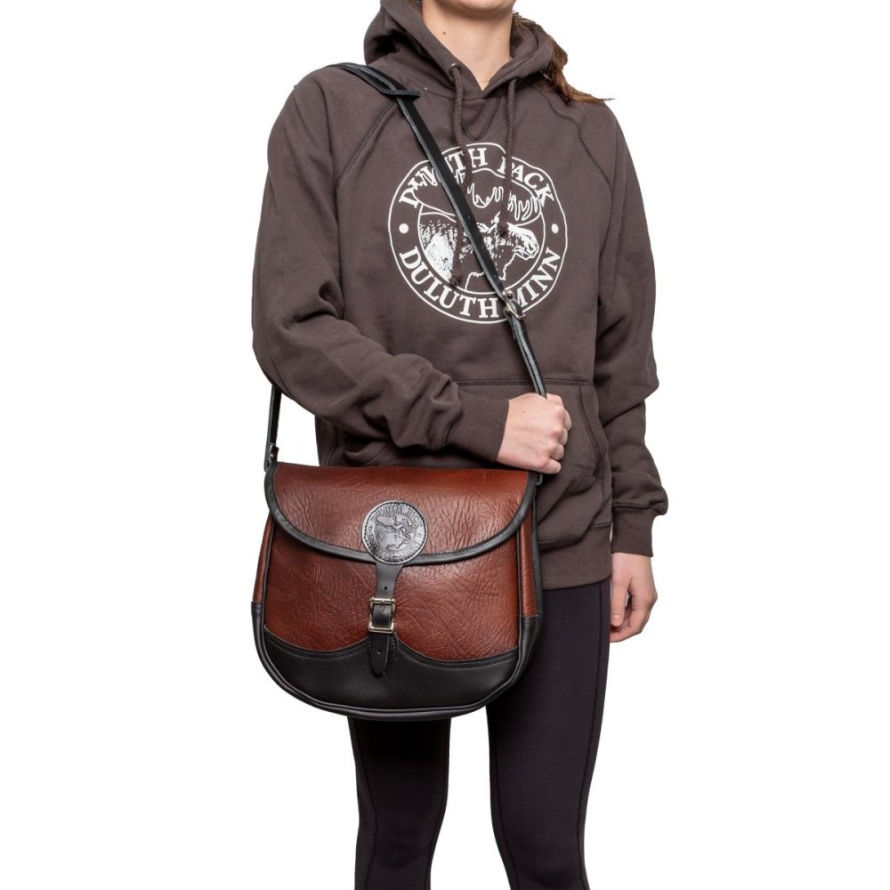 Duluth Pack 3 Liter Capacity Black Medium Bison Leather Shell Purse - Flockneti
