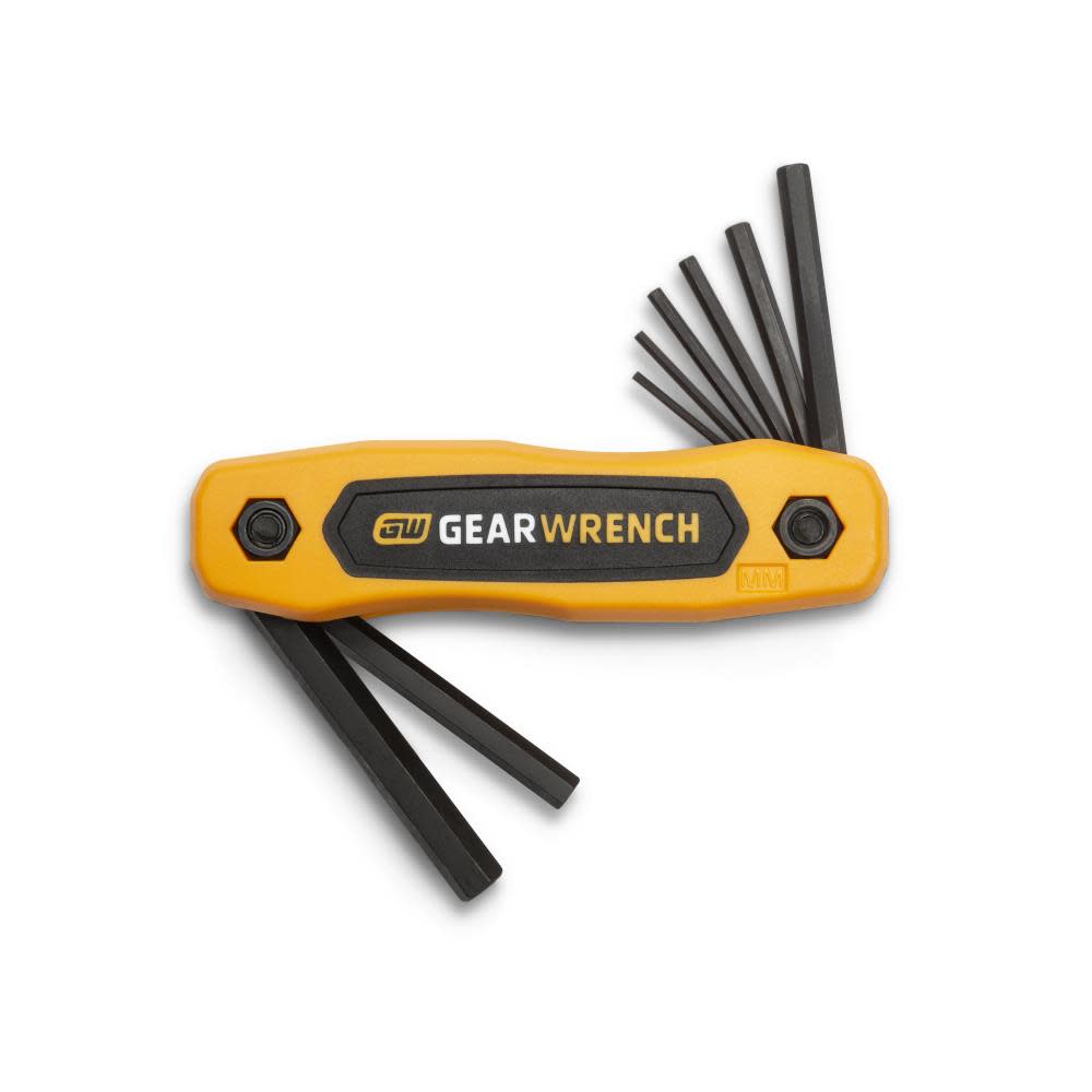 GEARWRENCH Metric Folding Hex Key Set 8pc - Flockneti