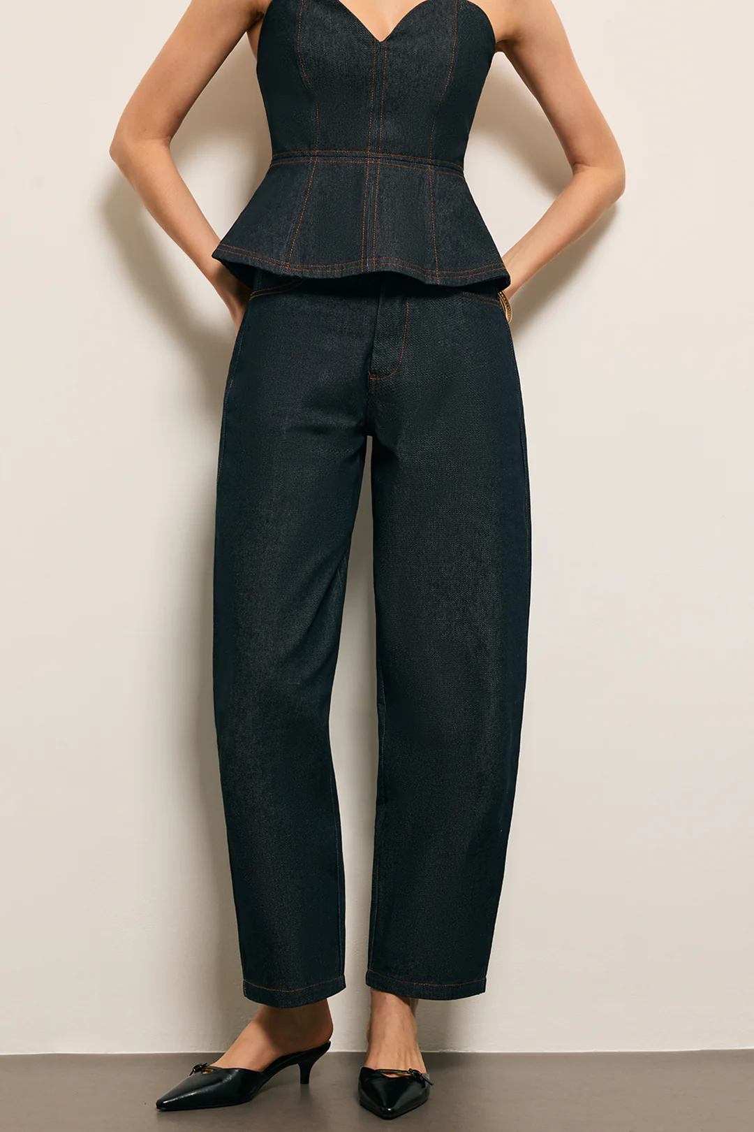 Denim Straight Leg Jeans - Flockneti