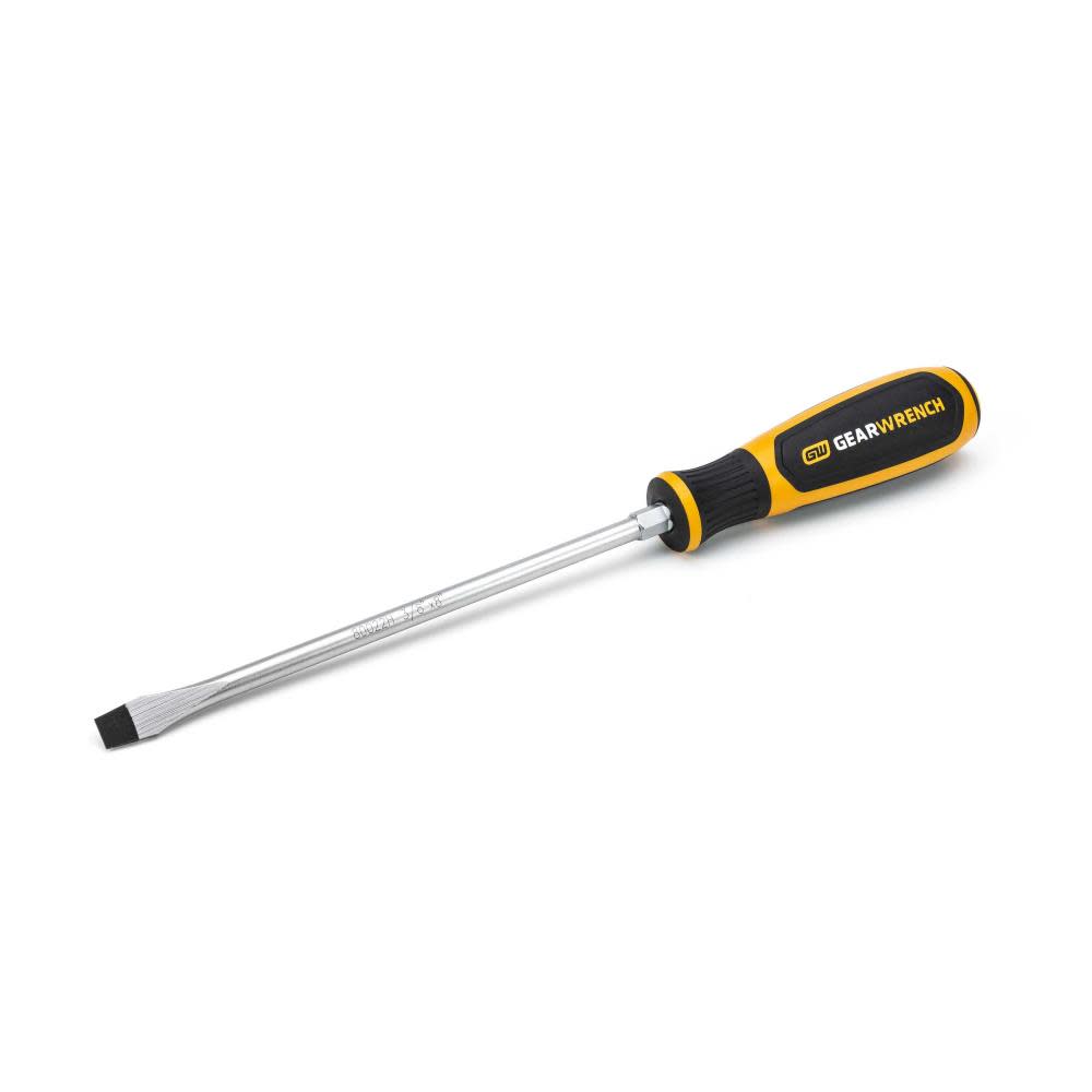 GEARWRENCH 3/8″ x 8″ Slotted Dual Material Screwdriver - Flockneti