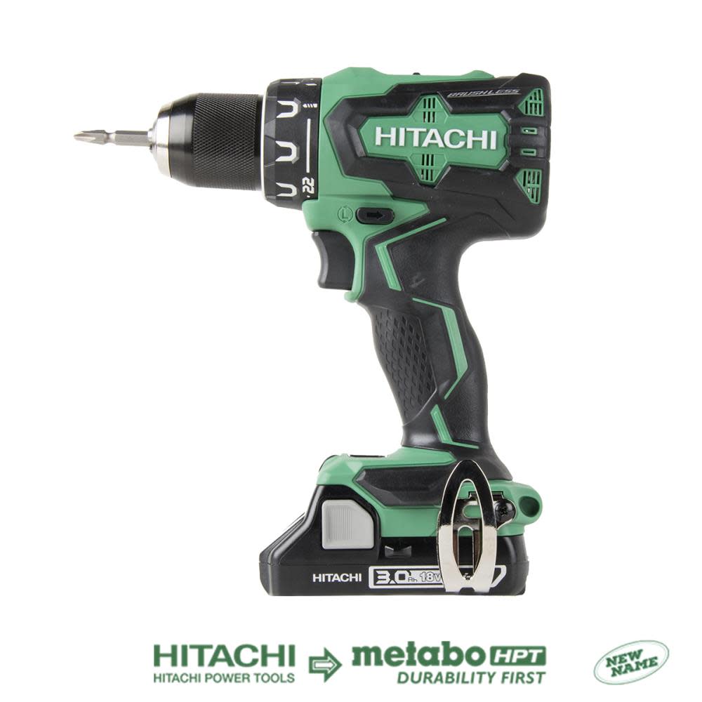 Hitachi 18V Cordless Brushless Driver Drill Kit - Flockneti
