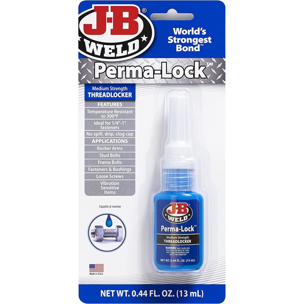 J-B Weld Perma Lock 0.44oz Blue Medium Strength Threadlocker - Flockneti