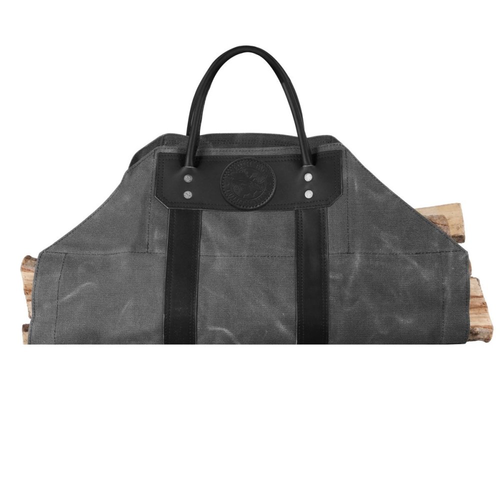 Duluth Pack Wax Gray Canvas Log Carrier - Flockneti