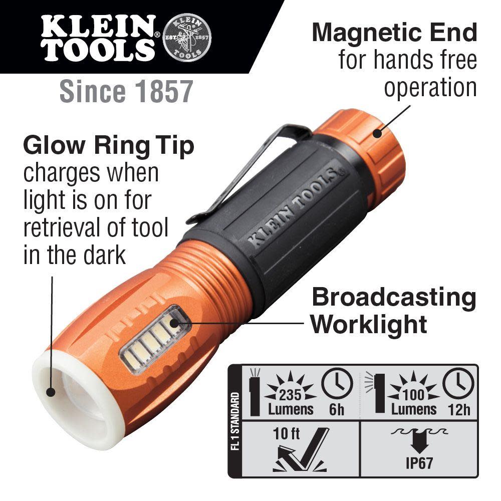 Klein Tools Flashlight with Worklight - Flockneti