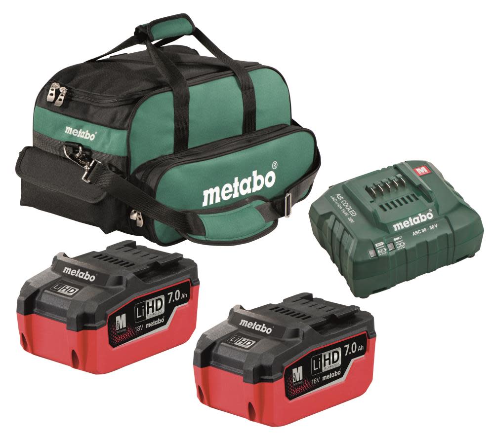 Metabo 2x 8.0Ah LiHD Ultra-M Pro Battery Starter Kit - Flockneti