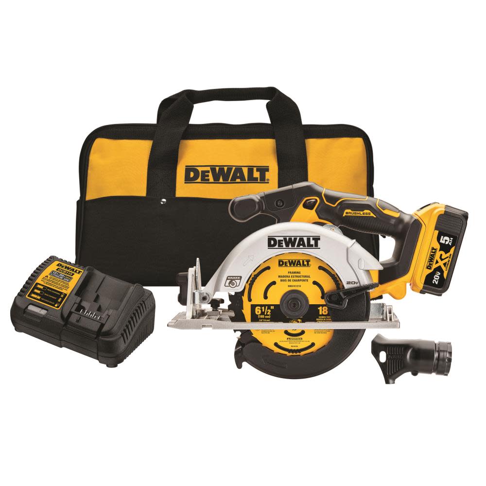 DEWALT 20V MAX 6-1/2 in. Brushless Cordless Circular Saw Kit - Flockneti