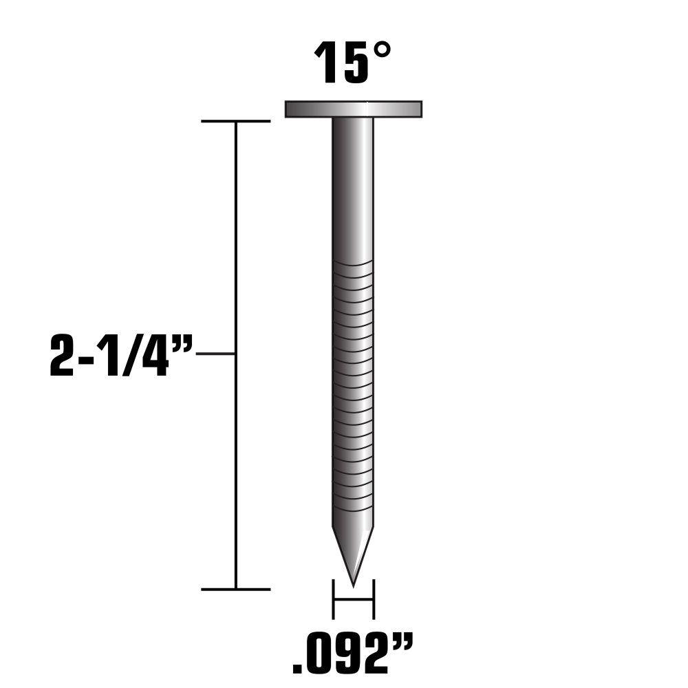 Metabo HPT Siding Nails 2 1/4″ Ring Shank Electro Galvanized Wire Coil 3600qty - Flockneti