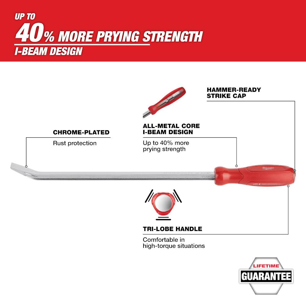 Milwaukee 12″ Pry Bar - Flockneti