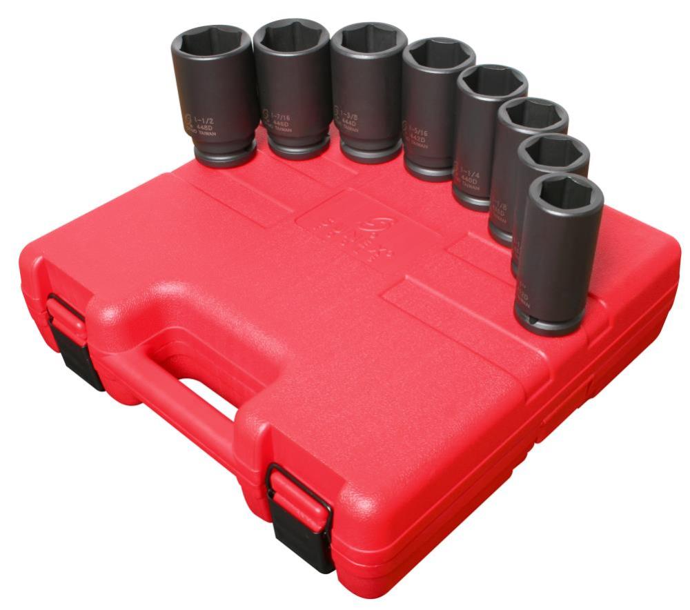 Sunex 3/4 In. Drive SAE Deep Impact Socket Set 8 pc. - Flockneti