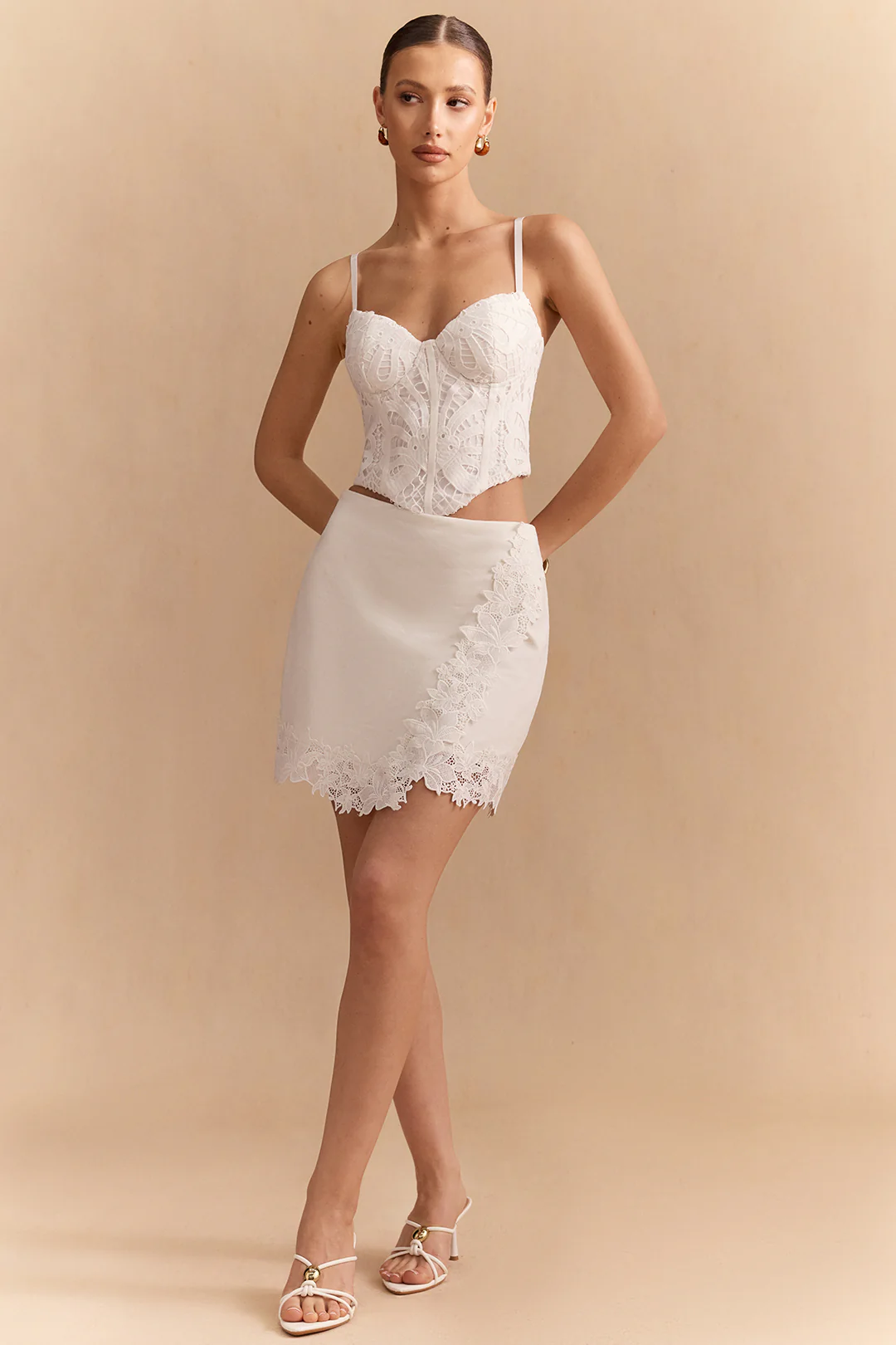 Lace Corset Zipper Cami Top - Flockneti