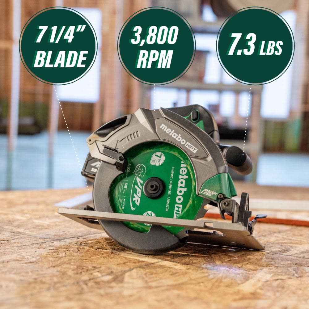 Metabo HPT 18V MultiVolt 7-1/4 Inch Cordless Circular Saw - Flockneti