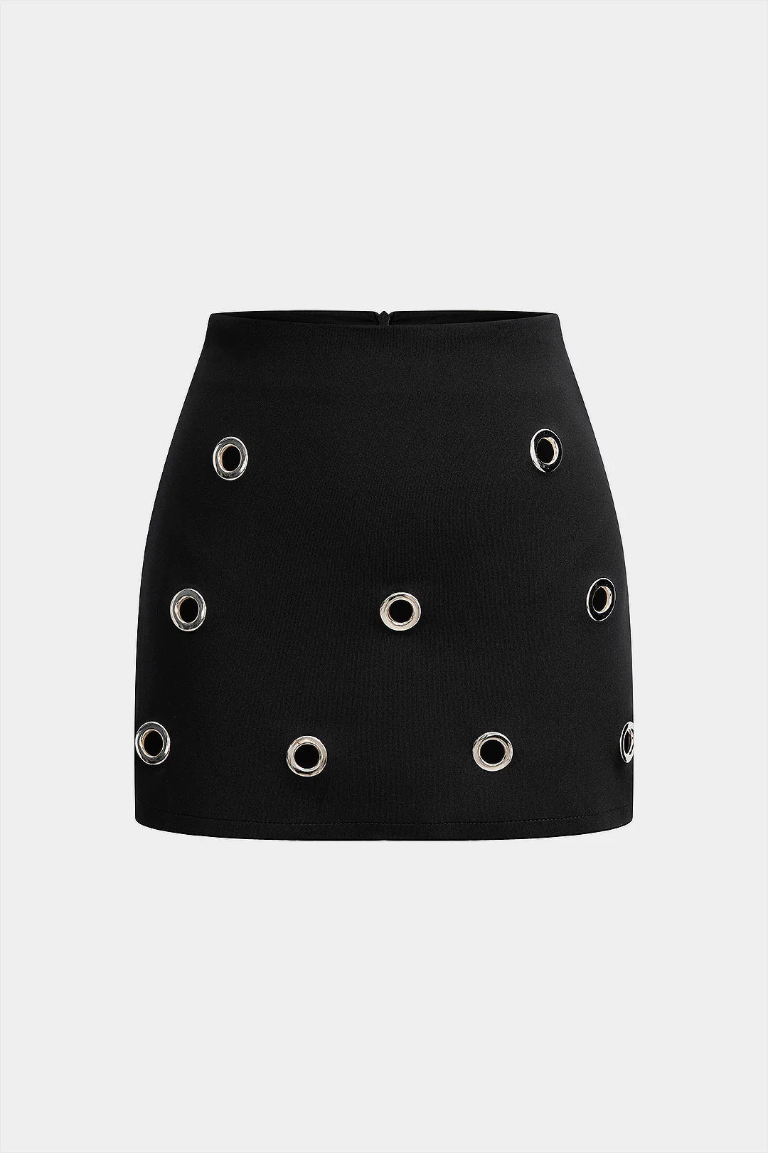 Hollow Out Ring Zipper Skirt - Flockneti