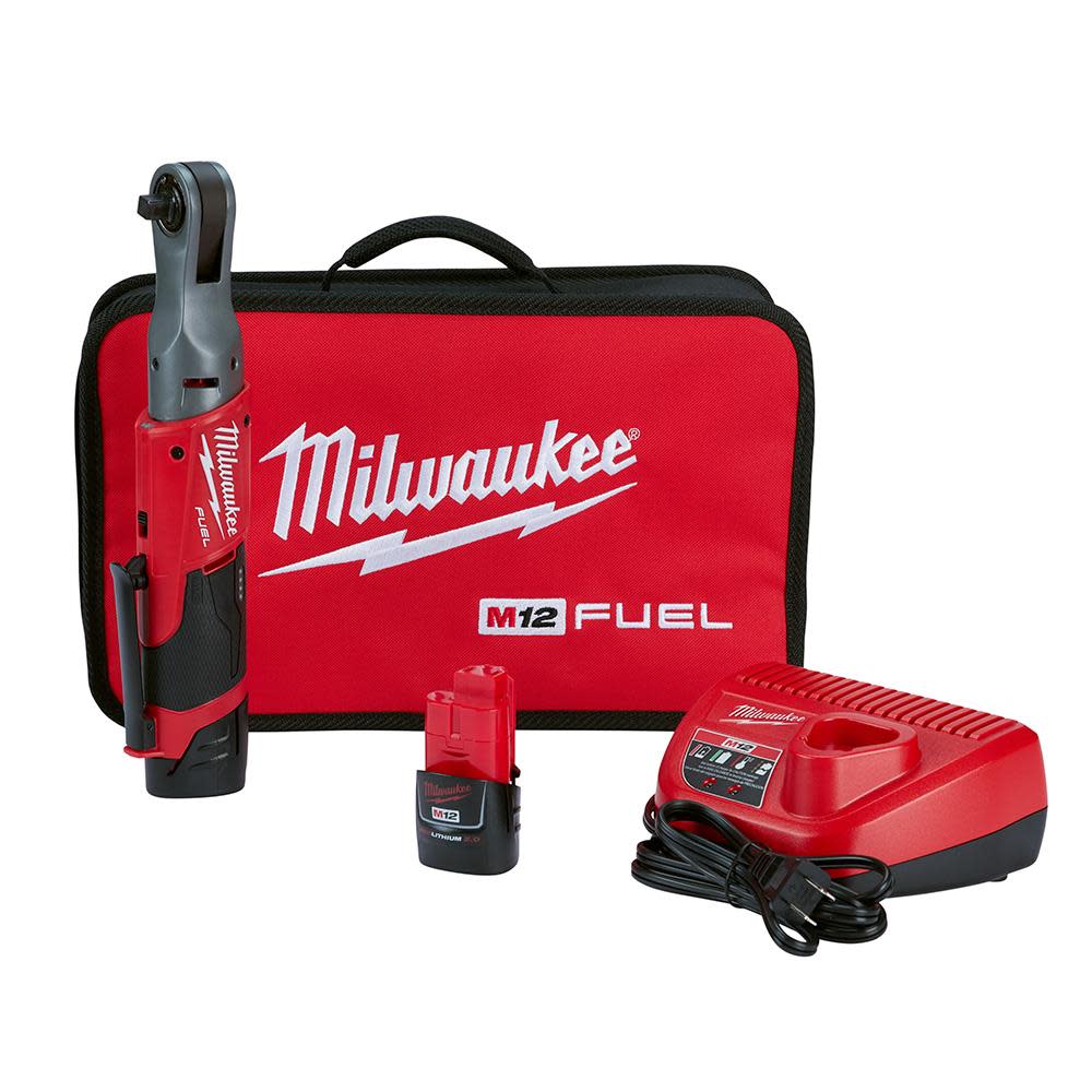 Milwaukee M12 FUEL  Ratchet 2 Battery Kit - Flockneti
