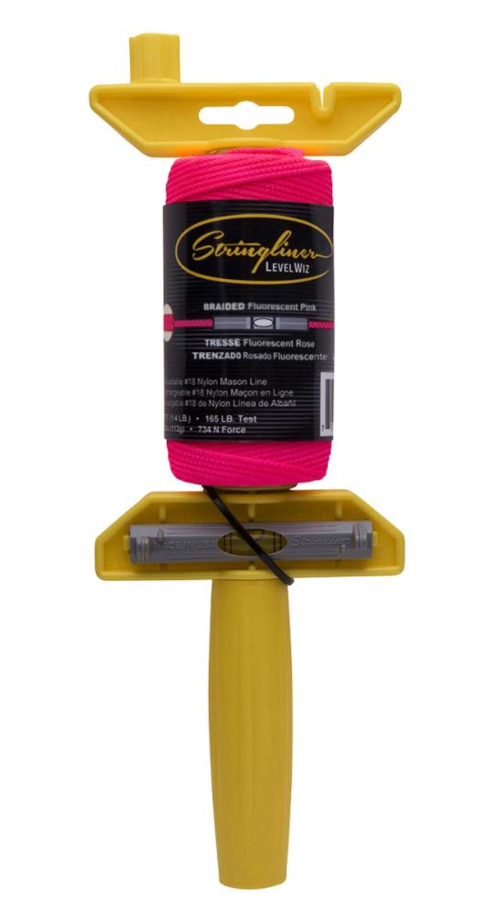 US Tape Stringliner Leveling Reel 250′ BR Fluorescent Pink - Flockneti