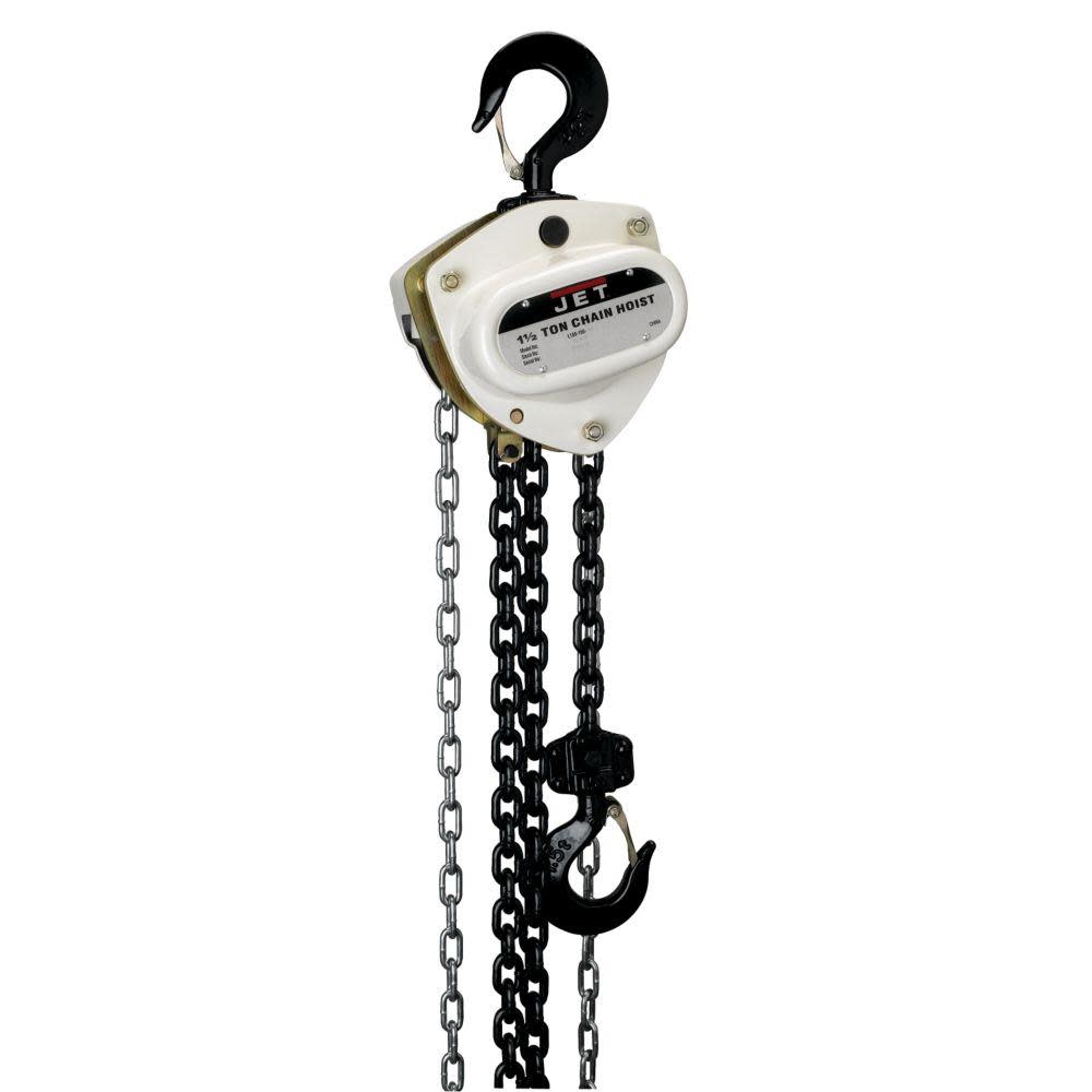 JET L100-150-15 1-1/2 Ton 15 Ft Lift Chain Hoist - Flockneti