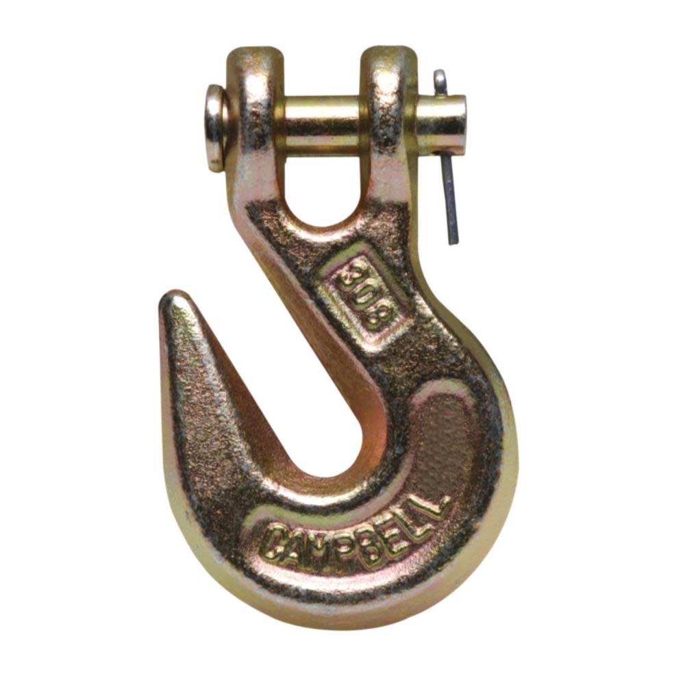 Campbell 5/16 In. Clevis Grab Hook Grade 70 Yellow Chromate - Flockneti