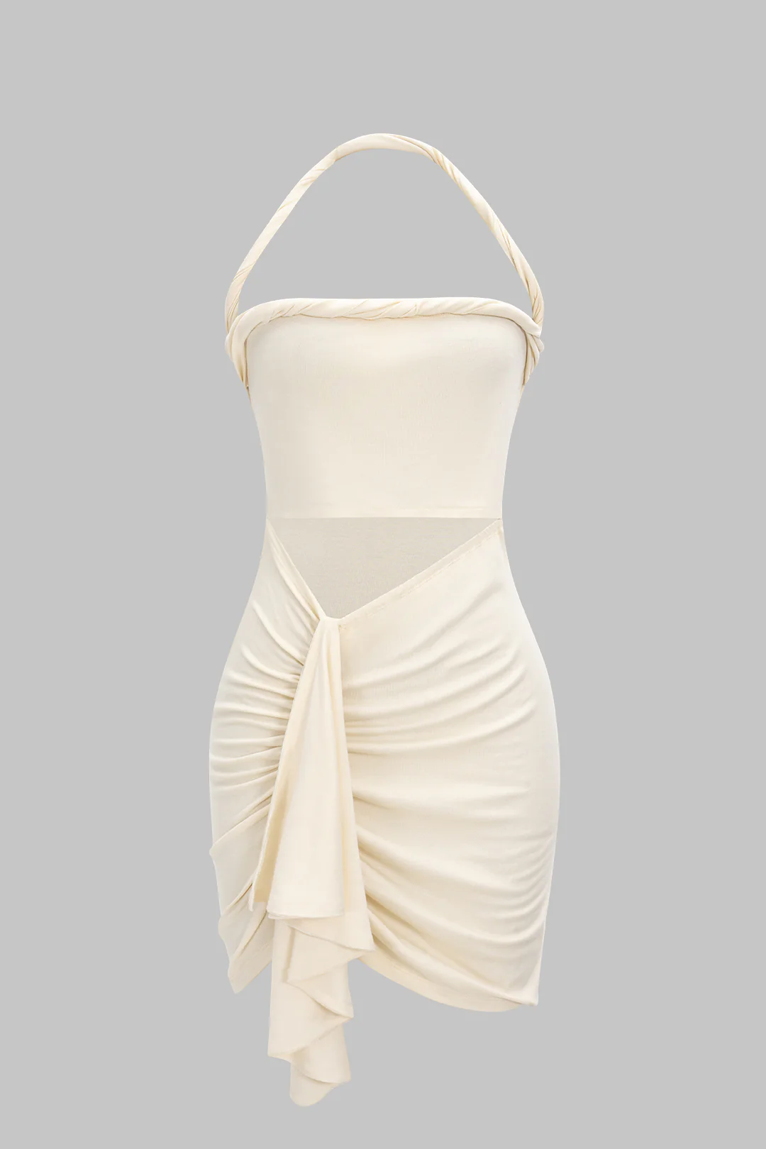 Asymmetrical Twist Knot Sleeveless Midi Dress - Flockneti