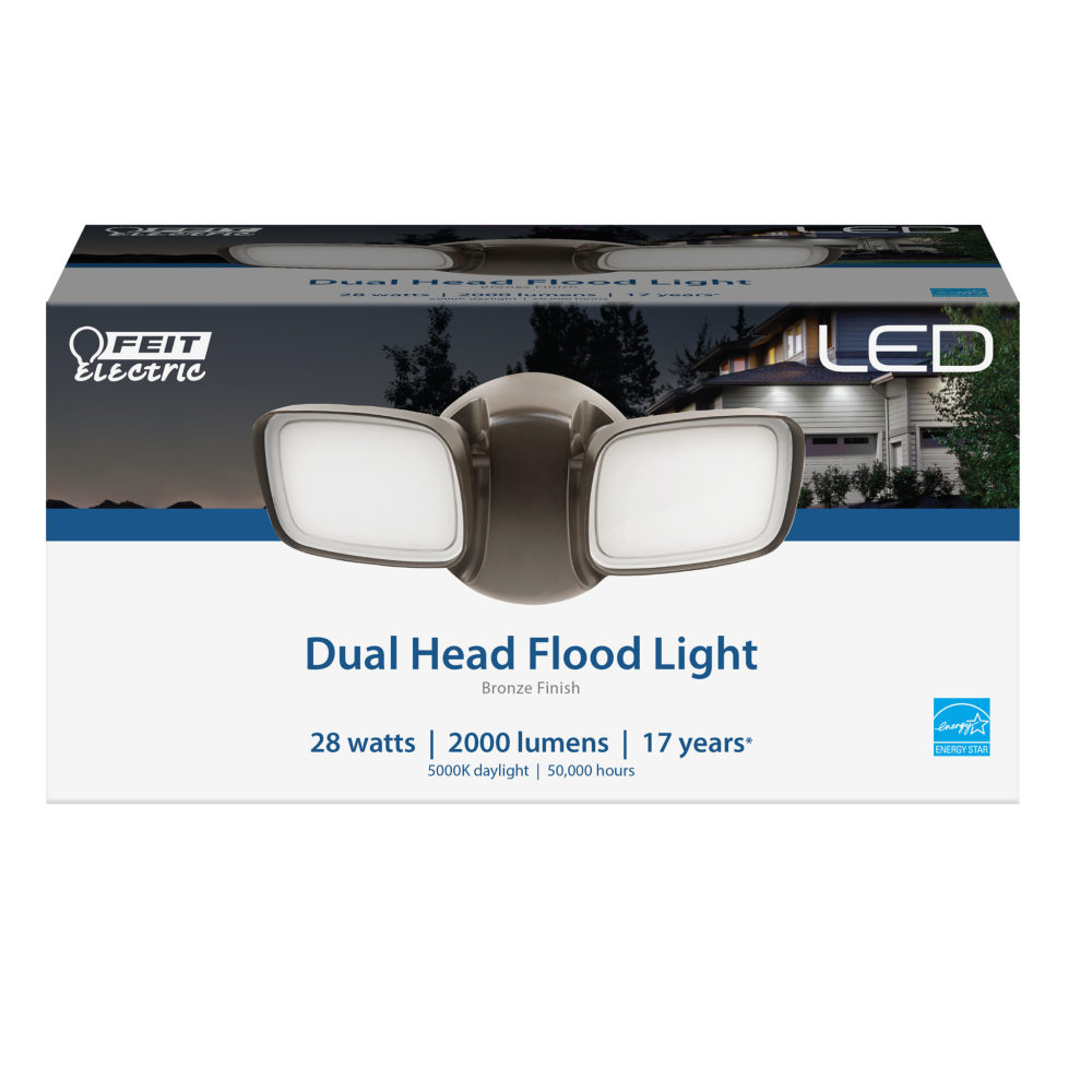 Feit Electric 25W Switch Hardwired Bronze LED Security Floodlight - Flockneti