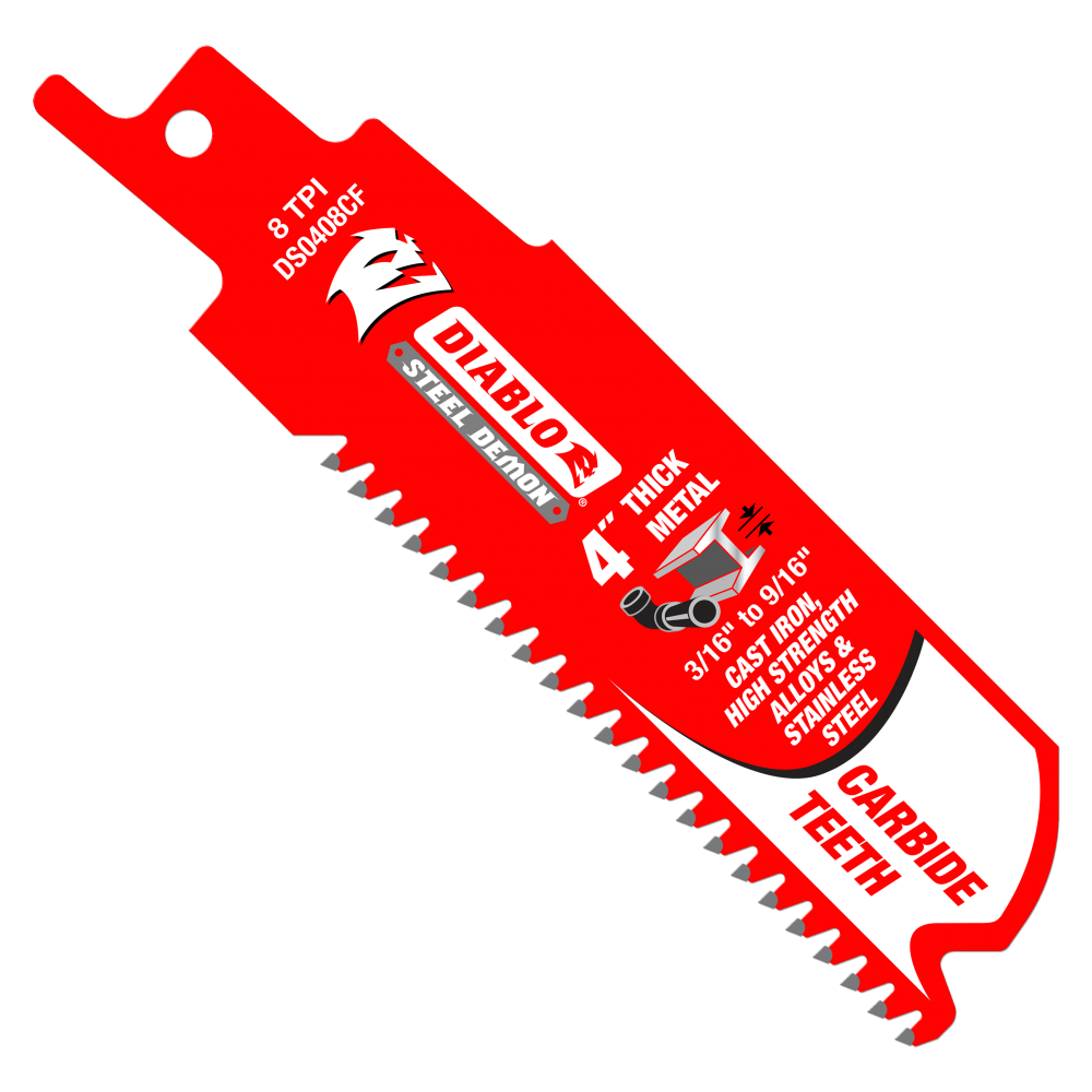 Diablo Tools 4″ Steel Demon Carbide Reciprocating Blades for Thick Metal Cutting - Flockneti