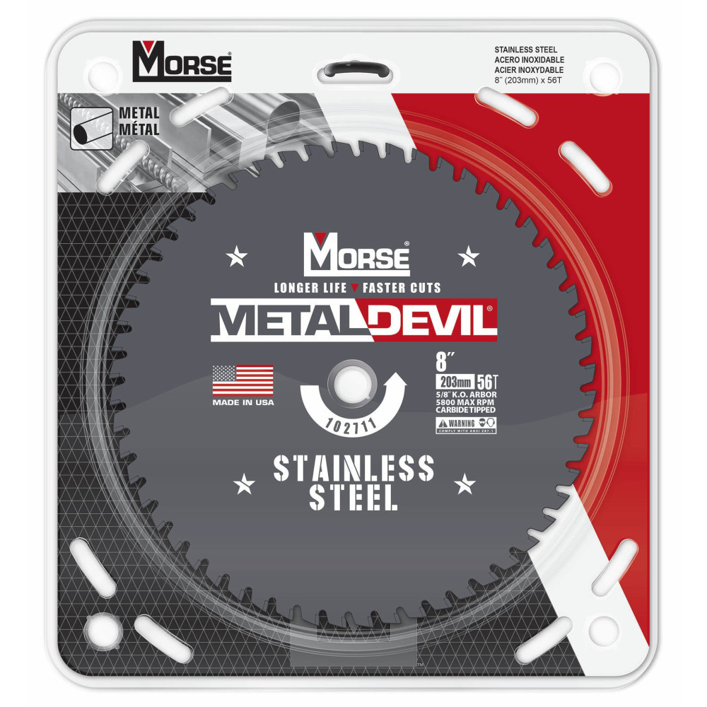 MK Morse 8″ 56 Tooth Stainless Steel Circular Saw Blade - Flockneti