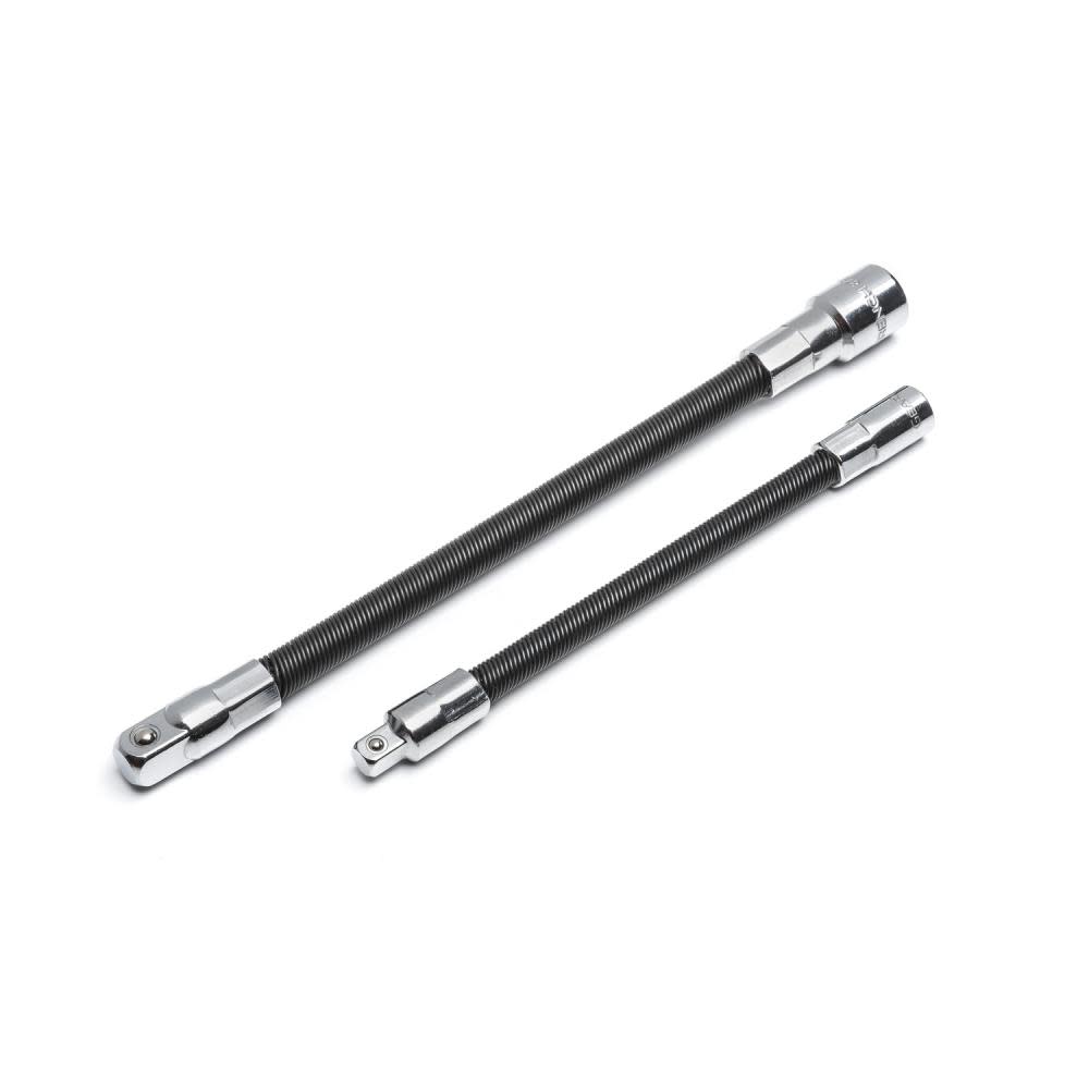 GEARWRENCH 2 pc 1/4 and 3/8 In. Drive Flex Extension Set 6 In. and 8 In - Flockneti